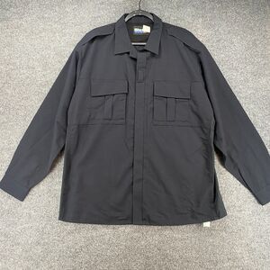 Blauer‎ Shirt Mens XL Tall Dark Navy Full Zip BDU TACTICAL Workwear Uniform 8730